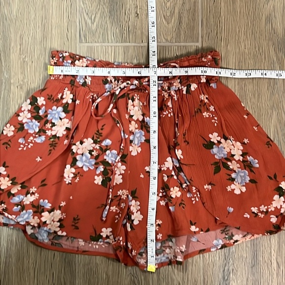 American Eagle Shorts Skirt Floral Flowy Fall Vintage Y2K Culotte India Elastic - Picture 5 of 12